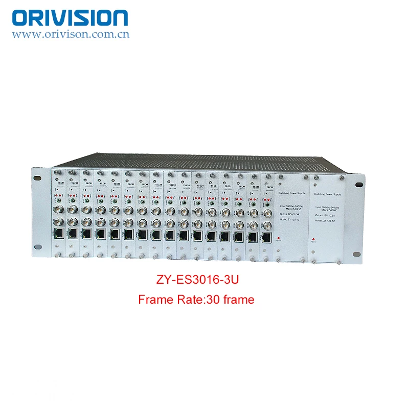 ZY-ES2016/ZY-ES3016 16 channels SDI input H.265 encoder 3U structure in rack chassis for IPTV live broadcasting - Цвет: ZY-ES3016-3U