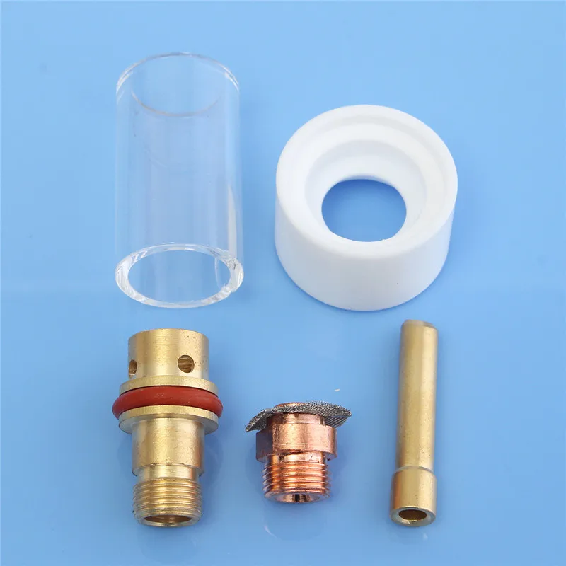 Новинка, 5 шт., фонарь Pyrex TIG, Cup, Stubby, собирает тело, газ, объектив, сварочный фонарь, комплект для 3,2 мм, 1/8 дюйма, WP17 18, 26 деталей, сварочный аппарат