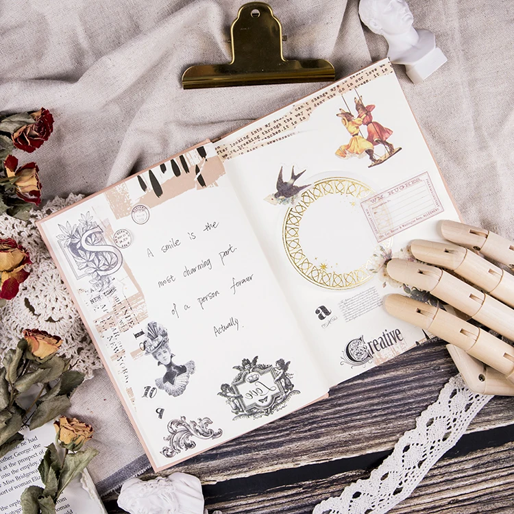 40 шт. ретро Блокнот серии Bullet Journal декоративные полупрозрачные наклейки для скрапбукинга этикетка-наклейка дневник канцелярский альбом