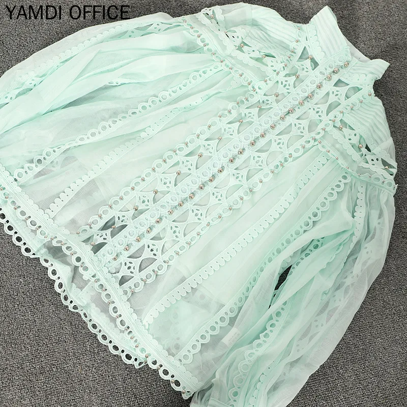 YAMDI Осенняя женская блуза с выемкой, модная, богемная, с длинным рукавом, свободная, сексуальная, элегантная, винтажная, топы, шикарные блузки в богемном стиле, blusas
