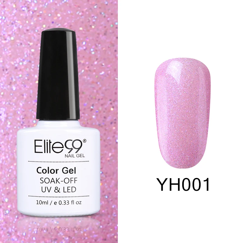 Elite99 Vernis Полупостоянный 10 мл Светодиодный УФ-гель замачиваемый пурпурный цвет светодиодный лак для ногтей нужна лампа отверждения Гель-лак - Цвет: YH001