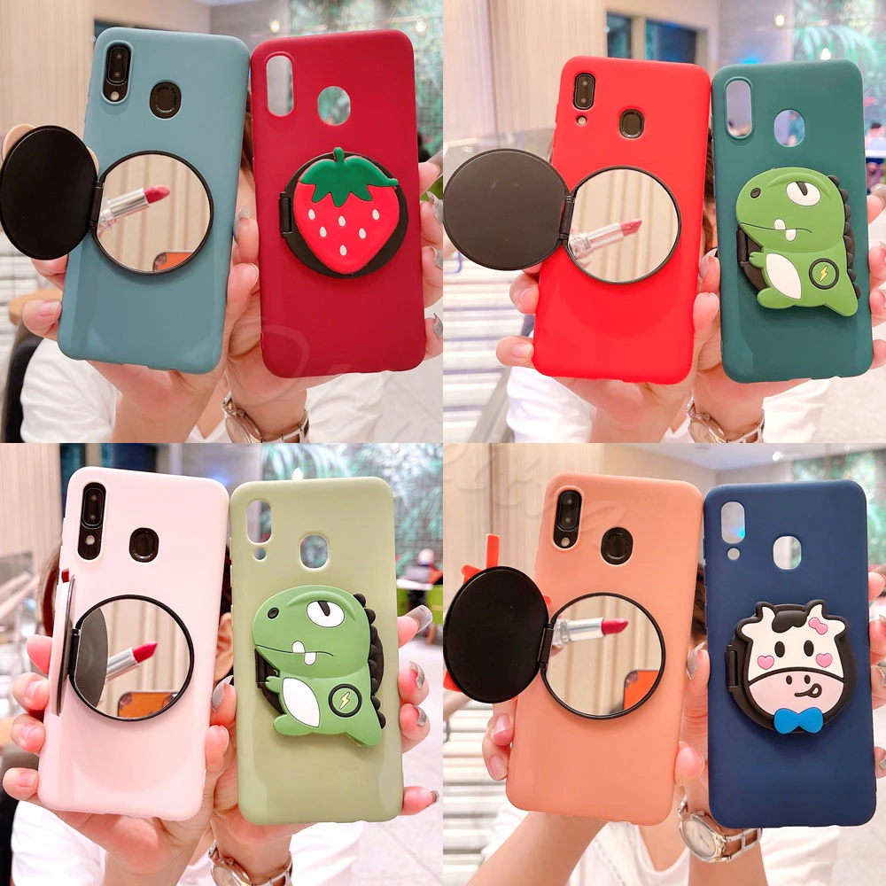 de silicona líquida con dibujos animados para Samsung, carcasa con espejo para Galaxy J7, J3 Pro, 2017, J730, J530, J330, J6, 2016, J710| Fundas antigolpes para teléfono| - AliExpress