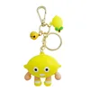Fruit Doll Keychain Green Avocado Red Strawberry Yellow Pear Orange PVC Pendant Bag Car Keyring Girl Boy Couple Cute Trinket Gif 5