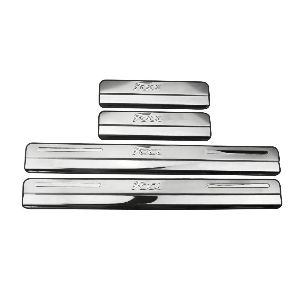 

Zlord High-quality Stainless Steel Door Sill Scuff Plate Trim Car Accessories for Ford Focus 2 Focus 3 Mk3 Protector Molding