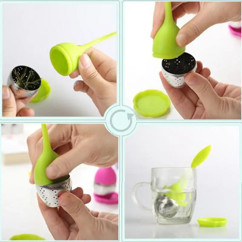 2Pcs Reusable Silicone Tea Infuser Creative Teapot-Shape Herbal Tea Bag Coffee Filter Diffuser Strainer Filter Tea Accessories