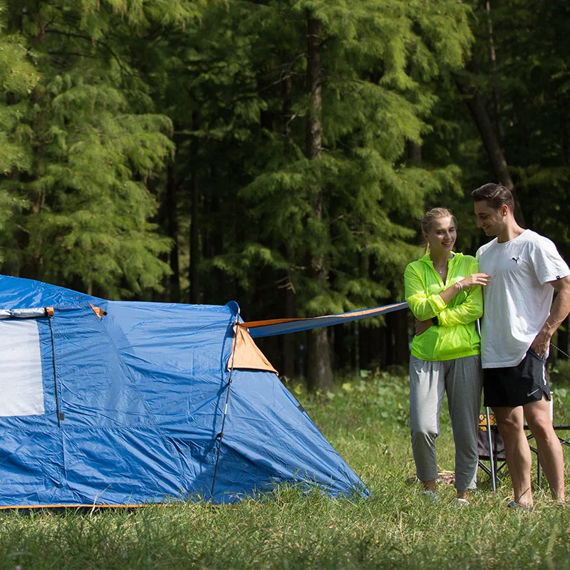 

Ziyouzhizhouluotuo Automatic Double-layer Tent Outdoor 3-4 People Multi-seat Camping Tent Square Top Tent 088 New