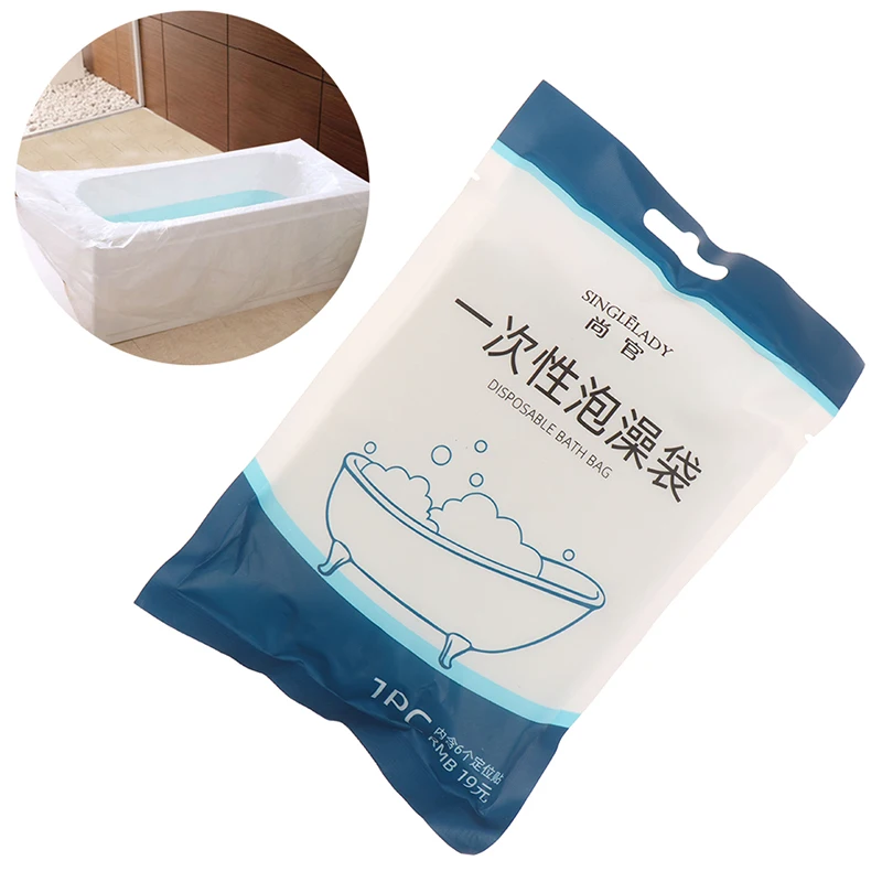 90x 47in Travel Portable Disposable Bathtub Cover Bag Tub Film Family Hotel Health Clean Bath Home Decor Salon - Цена: 162,51 руб. / набор