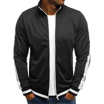 

ZOGAA 2019 Men's Thin Coat Long Sleeves Tops Coat Men Sports Jackets New Fashion Casual Stand Collar Zipper Slim Solid Coat
