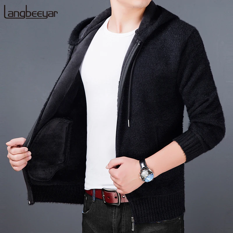 

2020 Imitation Marten Warm Winter New Fashion Wind Breaker Jackets And Coats Men Hooded Trend Overcoat Casual Coat Mens Clothing