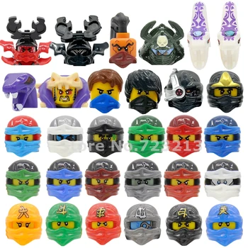 

Single Ninja Figure Head Cole Lloyd Kai Zane Nya Skylor Pythor Nadakhan Master Chen Kaput GARMADON Model Building Blocks Toys