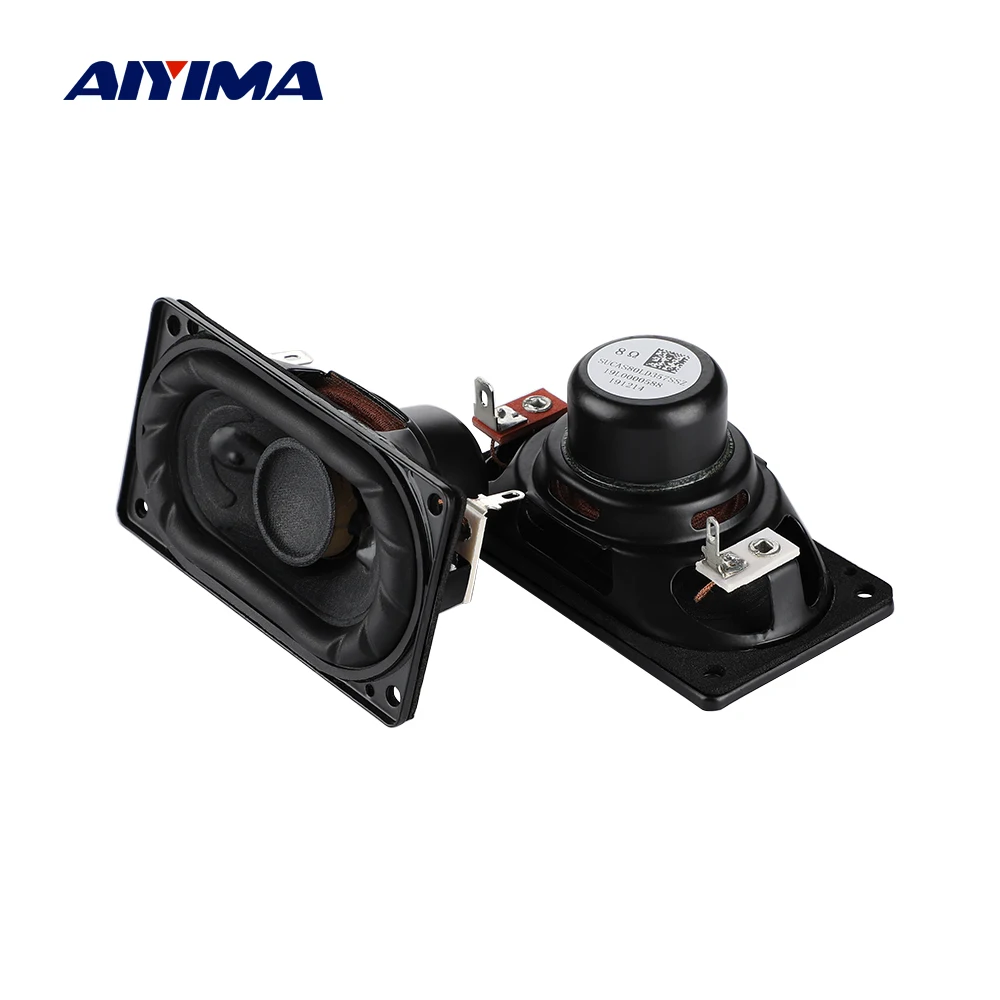 2Pcs Mid-woofer Audio Speakers Driver 80x44mm 8 Ohm 15W Long Stroke Enthusiast Bass Home Thater Loudspeaker