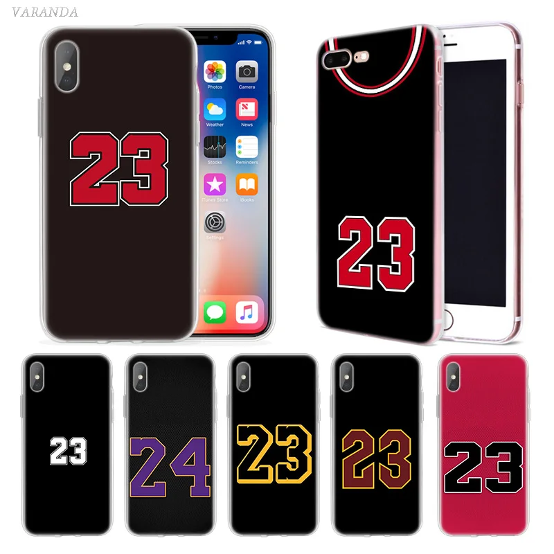 

Basketball Number 23 24 Case for iphone XS Max XR X 10 7 7S 8 6 6S Plus 5 5SE 5C 6+ 7+ 11 Soft Silicone Phone Cover Fundas Capa