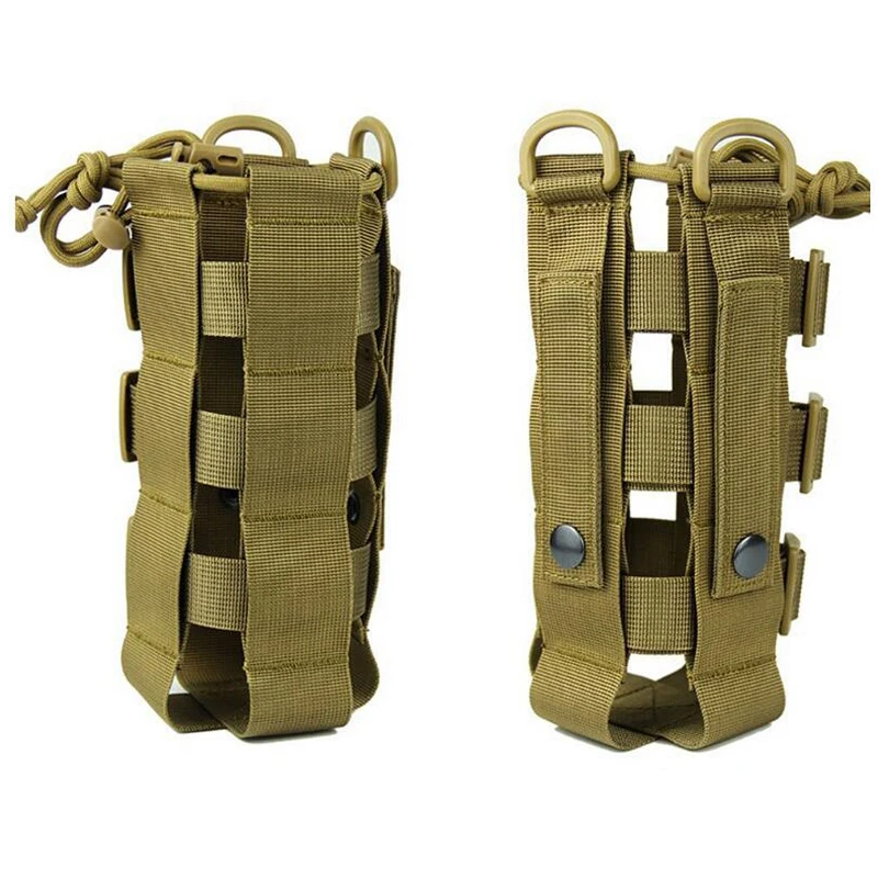 Tactical Outdoors Water Bottle Pouch Molle Kettle Holder Adjustable Kettle Bag Climbing Hiking Camping Water Bottle Carrier Bags water bottle carrier