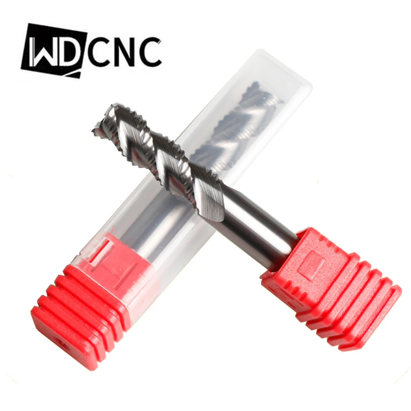  Roughing End mill for aluminium HRC55 3 Flutes Carbide milling cutter Aluminum Cutting tools 4mm 6mm 8mm 12mm rough cutting