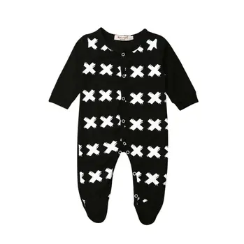 

Emmababy Newborn Baby Boy Girl Long Sleeve Printed Button Lovely Romper Jumpsuit Warm Clothes Set Autumn Winter