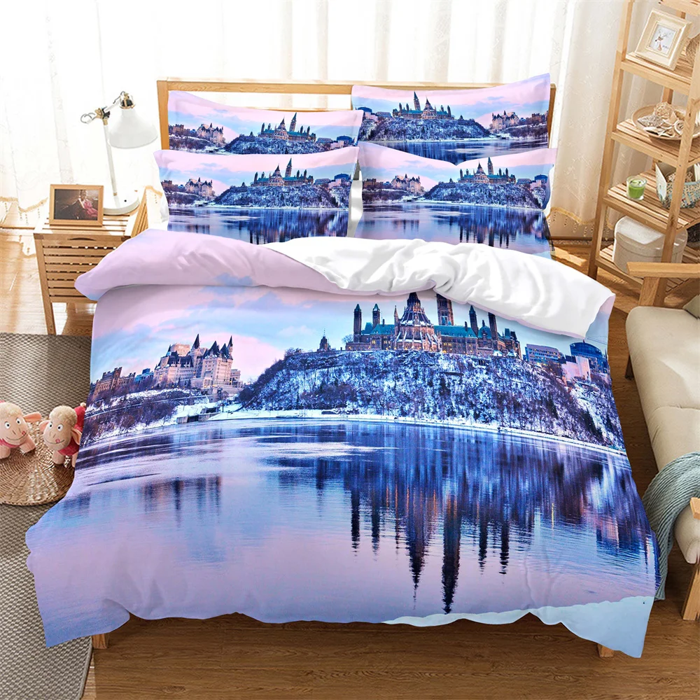 

Beauty 3D Digital Bedding Sets Home Bedclothes Super King Cover Pillowcase Comforter Textiles Bedding Set bed cover set