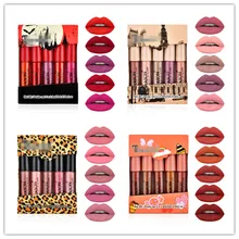 5Pcs/Set Waterproof Lipstick Sexy Lip Stick Matte Velvet Lipsticks Lips Makeup Cosmetics Labiales Matte