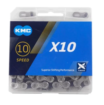 Kmc x10 mtb 116l цепь для дорожного велосипеда 10 speed chain magic mountain button с оригинальной