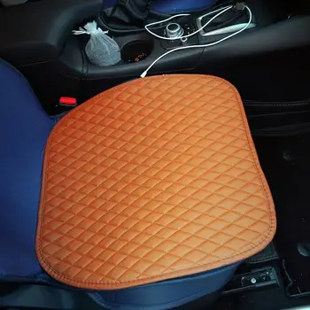 

Seat Mat Car Seat Cushion Jacinth Car Seat Pad PU Non Slip Auto Interior Comfortable for Winter Cushions Cover
