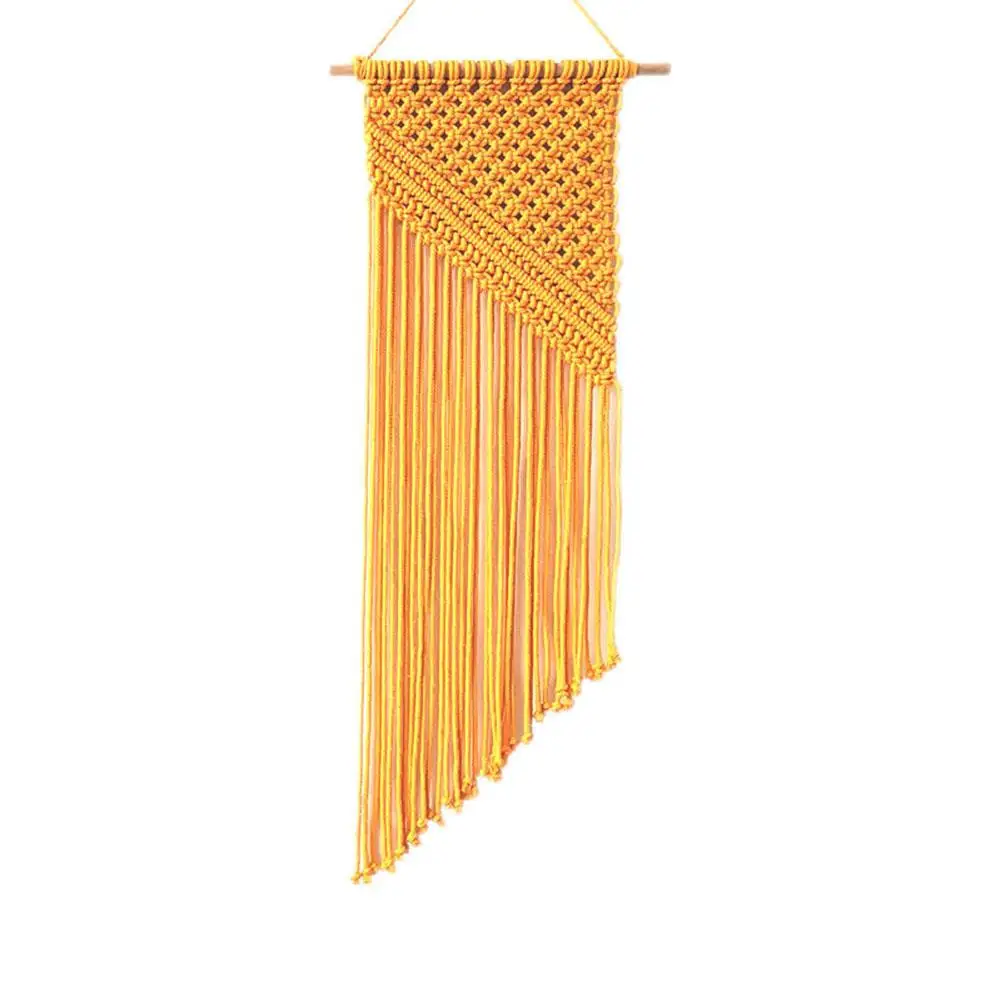 Bohemian Tassel Cotton Rope Tapestry Custom Wall Decoration Ins Nordic Hand-woven Wall Tapestry Painting Macrame Hanging - Цвет: B