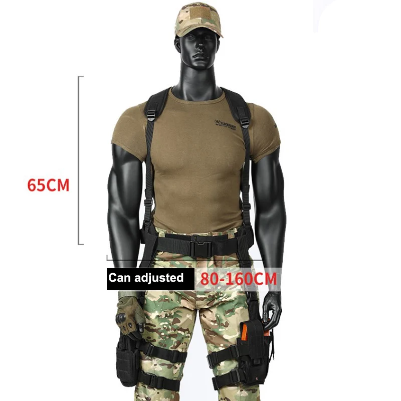 Molle Tactical1000d Nylon Belt Hunting Convenient Combat Girdle Adjustable Soft Padded With Pouch and 5.56mm Mag Pouch Bag