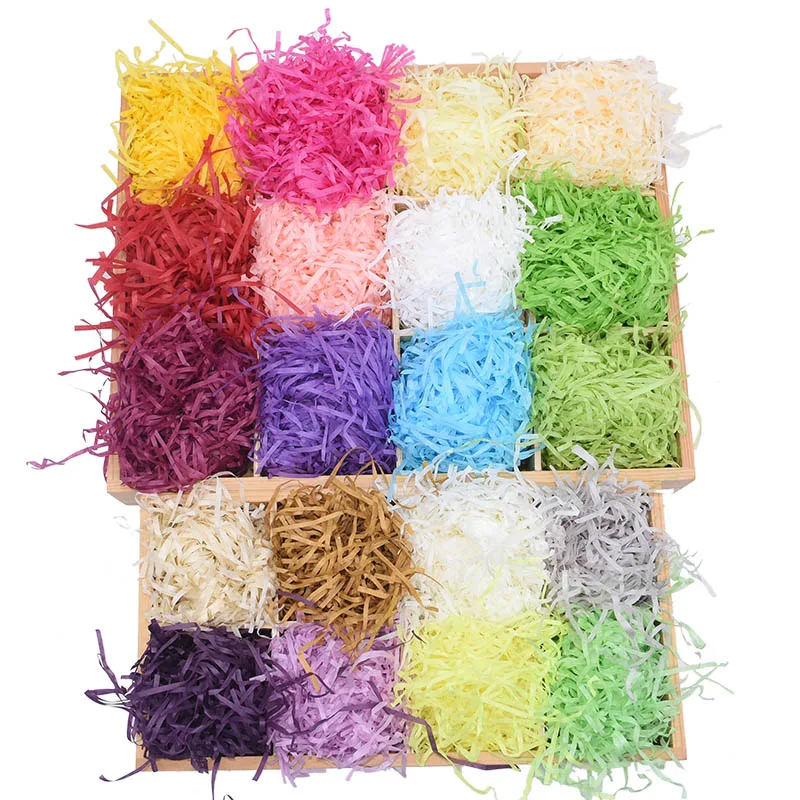 50 г/100 г Raffia нарезанная бумага конфетти DIY Подарочная коробка наполнитель материал для свадебного фестиваля вечерние нарезанная бумага Декор поставки 7
