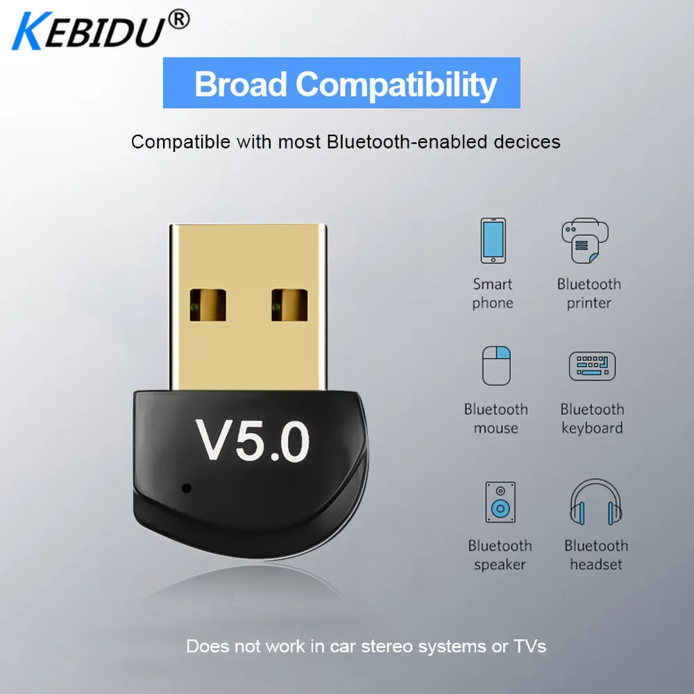 Bluetooth адаптер Kebidu Mini BT 5 0 беспроводной USB передатчик музыкальный приемник для