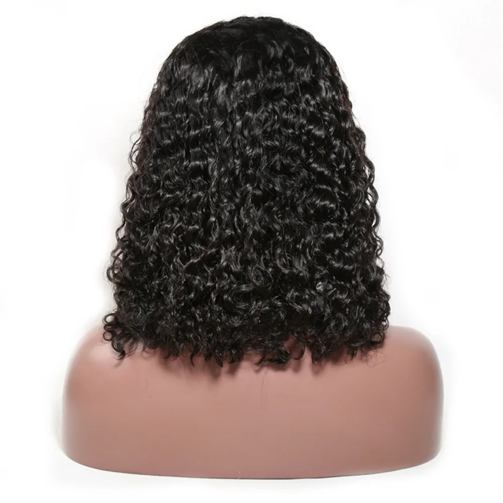 ALITOP кудрявый короткий боб парик Джерри вьющиеся волосы на кружеве человеческие волосы парики предварительно выщипанные с детскими волосами бразильские волосы remy парик для волос