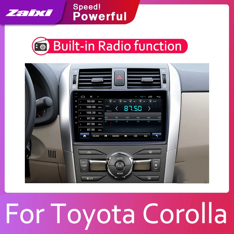 Cheap ZaiXi Android 2 Din Car radio Multimedia Video Player auto Stereo GPS MAP For Toyota Corolla E140 E150 2007~2013 Media Navi 0