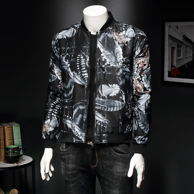 

2020 Brand Mens Bomber Jacket Thin Men Baseball Jackets Styles Printing Fashion Casual Jacket Coat Overcoat For Male Clothing