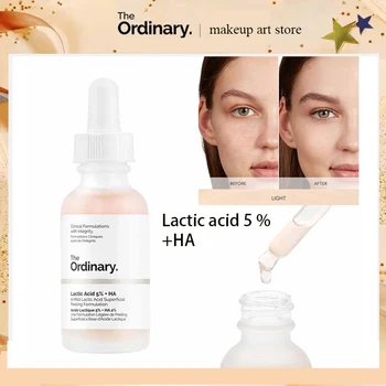 

10 pcs 30ml The Ordinary Lactic Acid 5% + HA:A Mild Lactic Acid Superficial Peeling Formulation Lactic Acid ha 2% skin care set