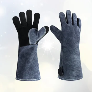 

1 Pair Gloves Durable Fire-resistant Practical Heat Resistant Gloves Cooking Gloves for Hotel BBQ Home Restaurant