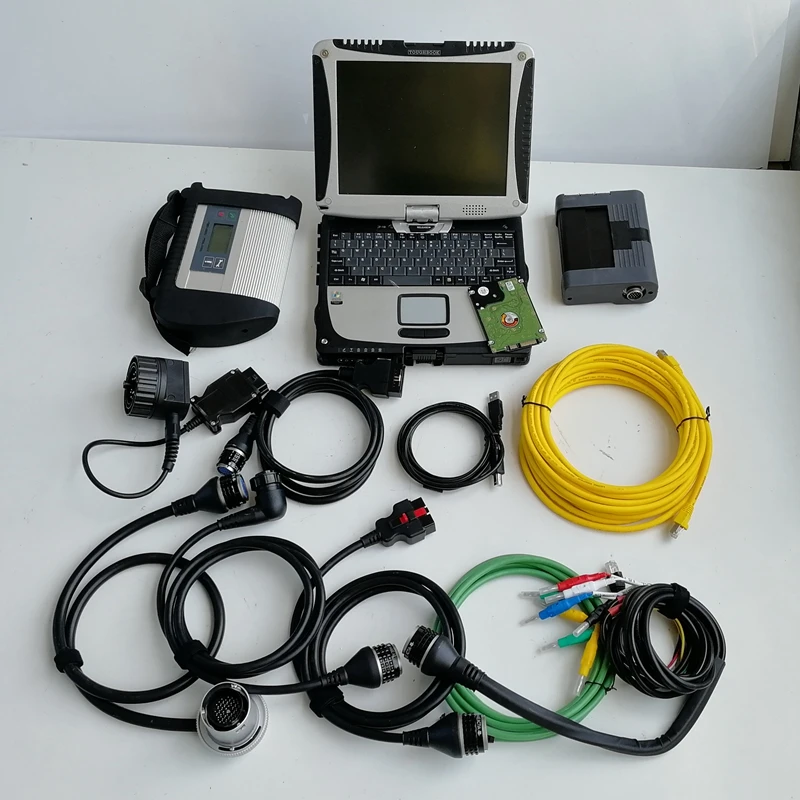 

2in1 Auto diagnosis Tools For BMW Icom A2 and Mb Star C4 software in 1TB New HDD installed on used Toughbook CF-19 4G Ready use