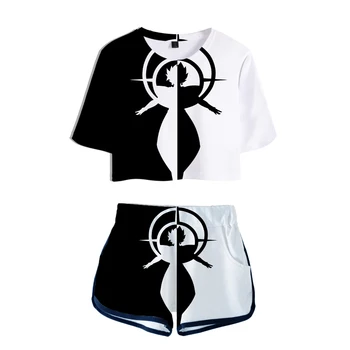 

Dragon Ball 3D Women Two Piece Set Fashion Anime Summer Short Sleeve Crop Top+Shorts High-Quality Hot Sale Streetwear Clothes