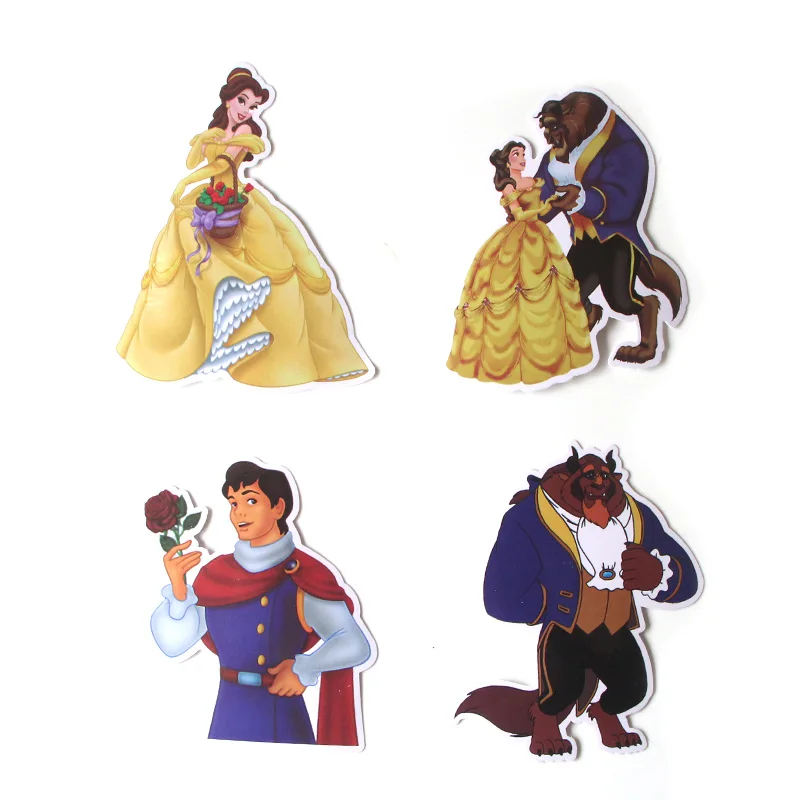 CA56 18Pcs/set Beauty and the beast Sticker Waterproof For Laptop Moto Skateboard Luggage Guitar Fitting Sticker Graffiti Decals