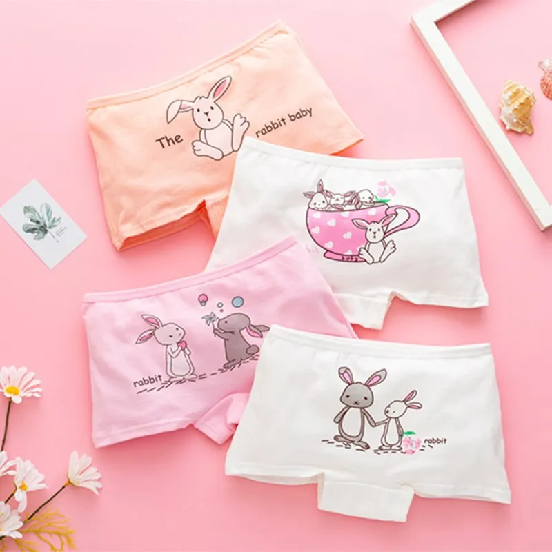 Children Girls Cotton Boxer Briefs Underwear