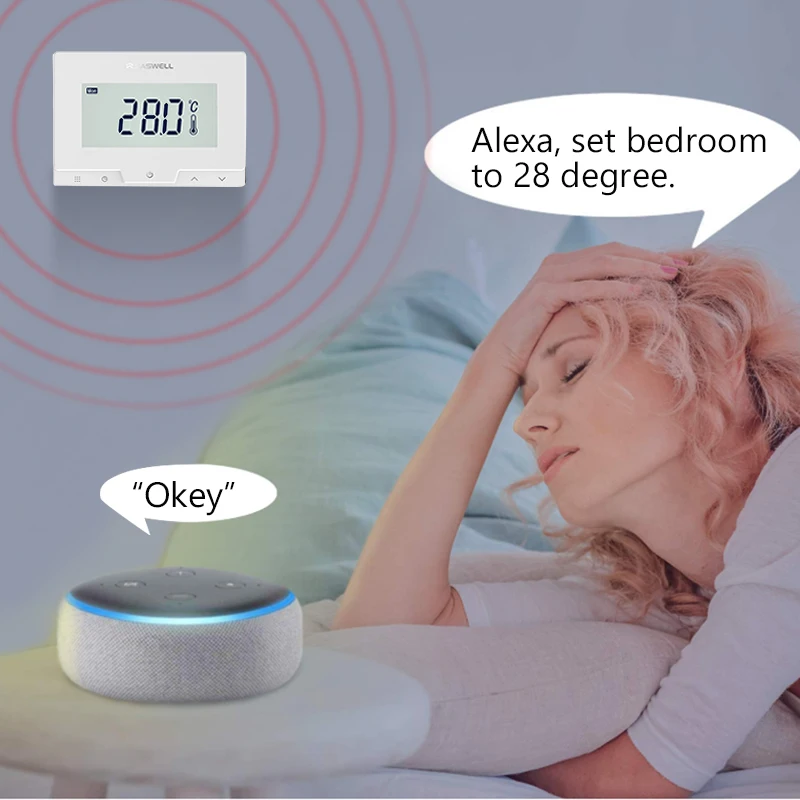 Comprar El controlador de temperatura del termostato inteligente SASWE TUYA WIFI para la caldera de Gas el termostato inalámbrico de la habitación funciona con Alexa Google Home