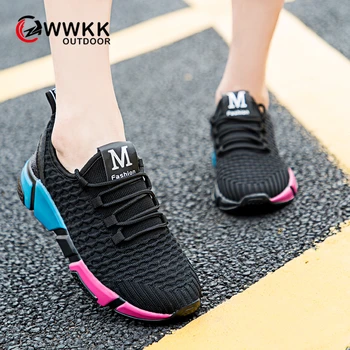 

WWKK Autumn shoes For Women Lace-up Running Sneakers Breathable Mesh Women Fitness Gym Sports Shoes High Quality Women's Shoes