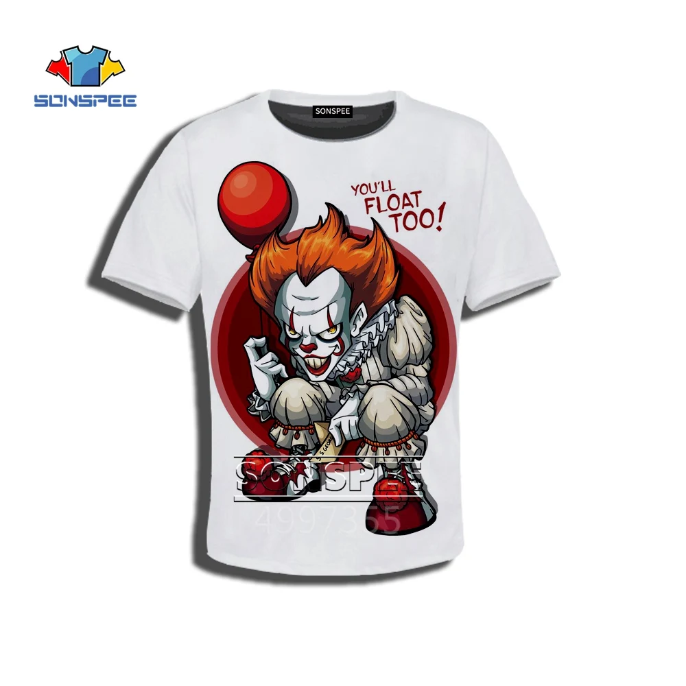 SONSPEE Stephen King's It clown Harajuku/футболка с 3d принтом для мальчиков и девочек-подростков/толстовки/шорты Детская одежда X224