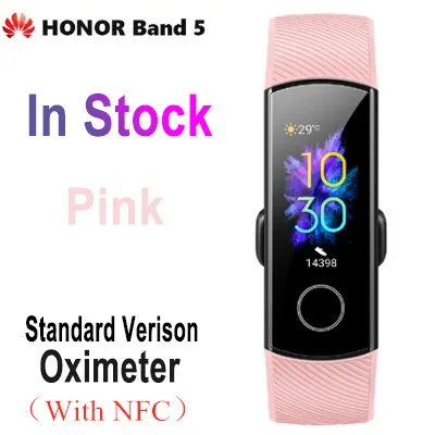 Умный Браслет huawei Honor Band 5 с NFC оксиметром, цветным экраном, монитором сердечного ритма, фитнес-трекером, водонепроницаемым браслетом - Цвет: 18