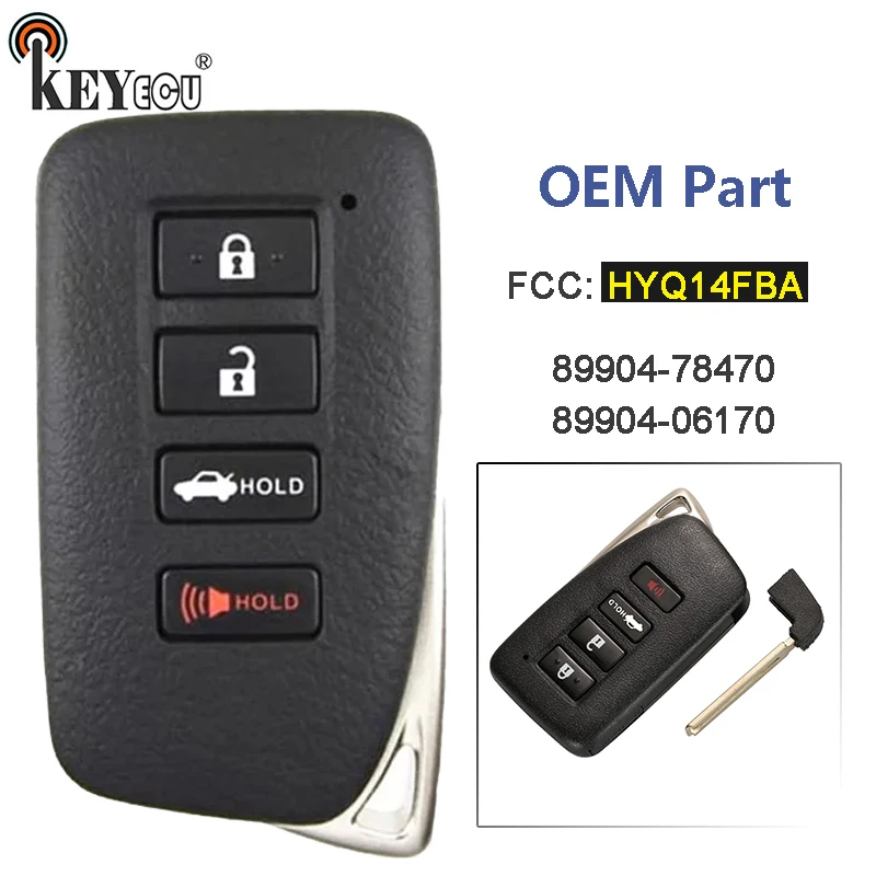 KEYECU OEM Part HYQ14FBA G Board 315MHz 4 Btn Smart Remote Key Fob for Lexus GS350 ES300H ES350 GS450H 2013-2016 LX570 2016-2019