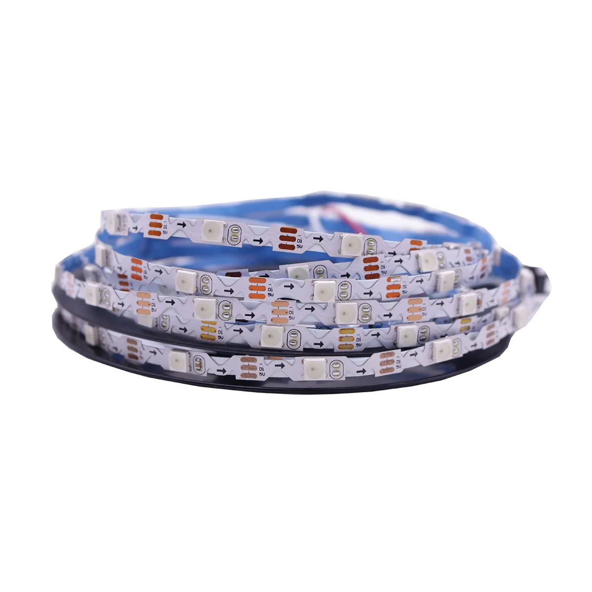 DC12V WS2812B S форма складная Светодиодная лента 30 60led/m 6 мм PCB Мечта цвет 5050 RGB пикселей лента свет индивидуально адресуемый IP20