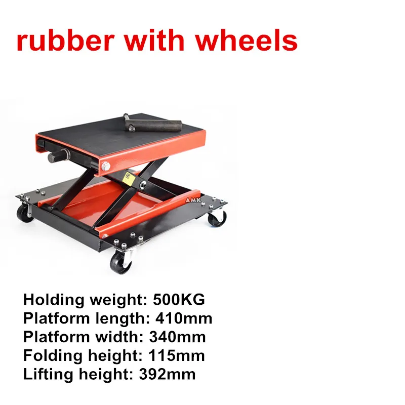 500KG Scissor Hoist Jack Lifting Cranes Motorcycle Repair Stand Center Scissor Lift Hoist Workshop Bench Lifting Tool(450*150mm)