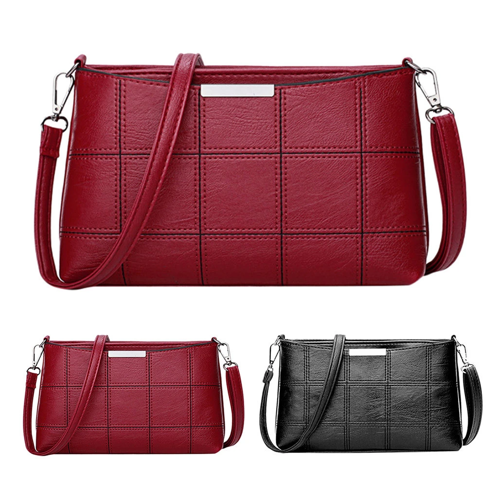 Luxury Leather Messenger Bags Women Clutch Mini Crossbody  Phone Coin Shoulder Bag Female Large Capacity Ladies Purse Zipper 820