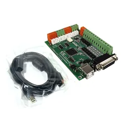 Novo 125khz 4 eixos usb mach3 cartão de controle movimento cnc máquina gravura usinagem cartão controle movimento com interface volante