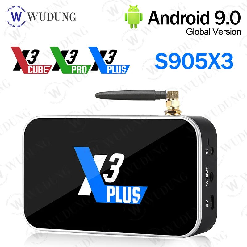 Bluetooth UGOOS X3 Plus 4K Ultra HD mit Fernbedienung / HLG 2,4 G / 5 G WiFi 1000 Mbit / s LAN 4 GB DDR4 64 GB ROM Android 9 Pie Amlogic S905X3 HDR10 / HDR10