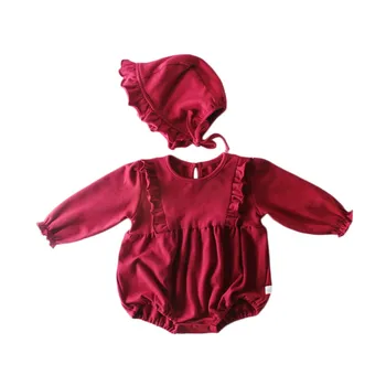 

Baby Girl Clothes set Autumn Newborn Baby Clothes With Hat Cotton Christmas Baby Romper For Girls Jumpsuit Baby Girl Romper