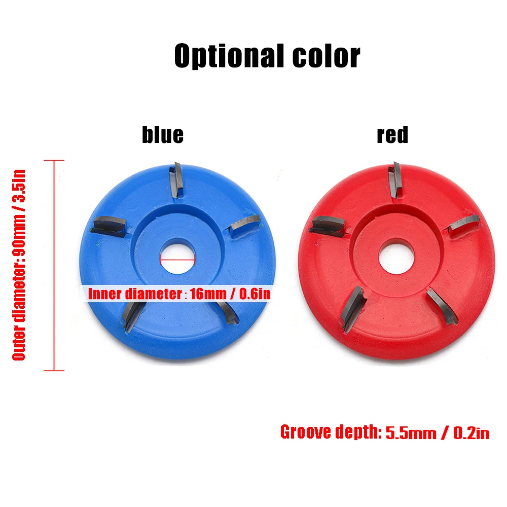 90 мм Мощность резьба по дереву диск для 22 мм Угловая шлифовальная машина инструмент Фрезерный резак чайный лоток лезвие пятизуб деревообрабатывающий турбо диск шлифовальный станок
