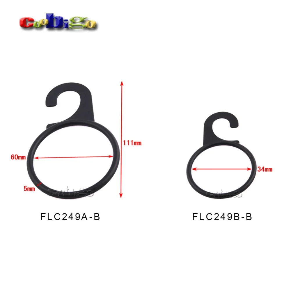 12pcs O Ring Inner Diameter 60mm& 34mm Plastic Black Round Snap Hook Hanger For Backpack Strap Apparel Bags Parts Accessories