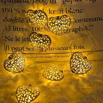 

Hanging Ball Heart Shaped String Lights Plug-In Garland Ball Light Chain Holiday Christmas Lights For Patio Wedding New Year